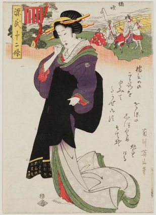 Kikugawa Eizan Hashihime Twelve Seasons of Genji